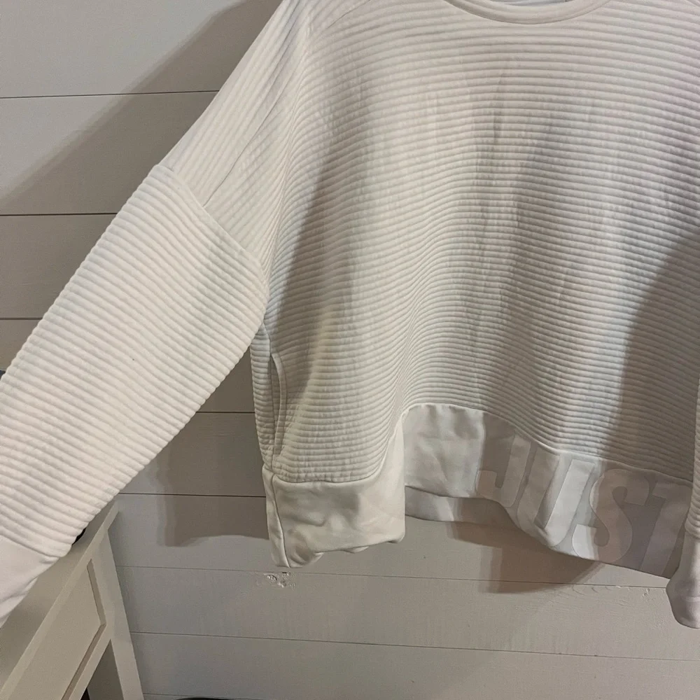 Nike Dri-FIT White Ribbed Top - Picture 2 of 3